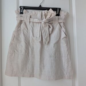 H&M Cream Mini Skirt with Belt